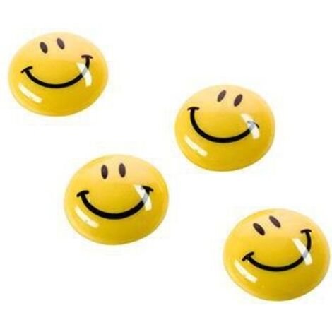 Magnet ® Smiley 20mm 0,04kg Ferrit gelb 8 St./Pack.