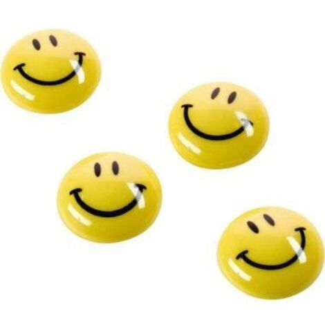 Magnet ® Smiley 40mm 0,06kg Ferrit gelb 4 St./Pack.