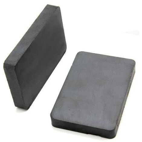 Magneta A Ferrite Y30Bh Per Arti, Mestieri, Produzione Di Modelli, Fai -Da -Te E Hobby - 75mm x 50mm x 10mm Di Spessore - 4,5kg Di Tiro - Pacco Di 2
