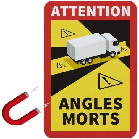 Magnetaufkleber achtung angles morts lkw