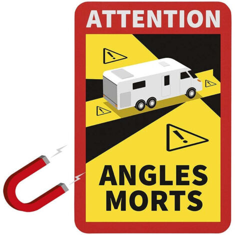 Magnetaufkleber achtung angles morts wohnmobil