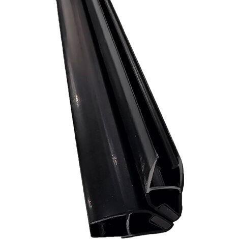 Magnetdichtung für 90° + 180°  Duschtüren 6-8 mm (195 cm) Black