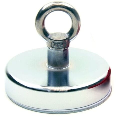 Magnete Di Recupero Della Ferrite Con Eyebolt M14 Per Pesca A Magnete, Recupero E Caccia Al Tesoro - 125mm Dia x 100mm Di Altezza - 130kg