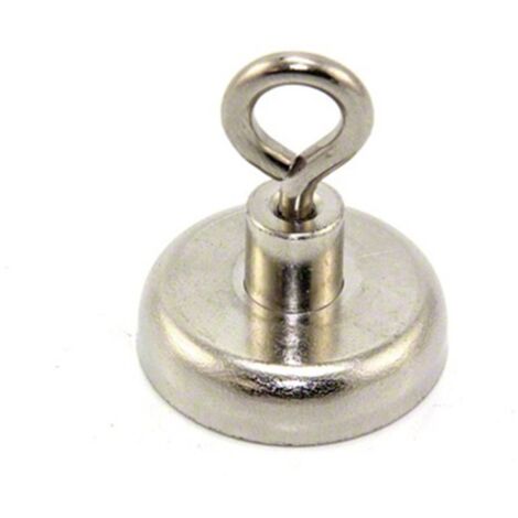 Magnete Di Serraggio Del Neodimio Con Eyebolt M4 Per Appendere, Tenere O Visualizzare Oggetti - 32mm Dia - 36,4kg Di Tiro - Pacco Di 10