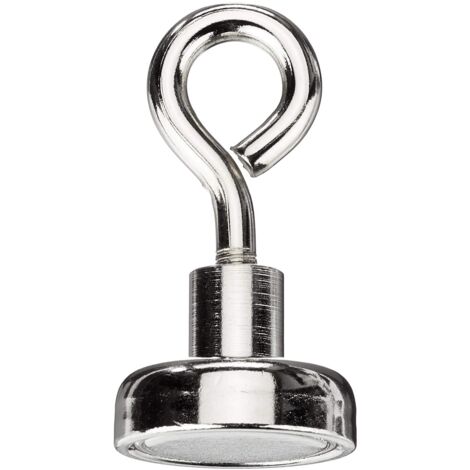 Magnete Di Serraggio Del Neodimio Con Eyebolt M5 Per Appendere, Tenere O Visualizzare Oggetti - 25mm Di Diametro x 36mm Alto - 20kg Di Estrazione