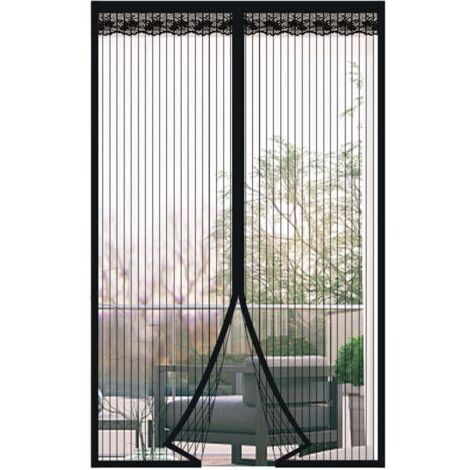 Magnete di sicurezza per griglie di porte e finestre, 110 x 220 cm, curtain per protezione da insetti per porte con mesh fine, magnetica, senza necessità di perforazione, ideale per balcone e camera d