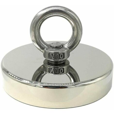 Magnete Al Neodimio MTS Da 75 Mm – 320 Kg Di Forza Con Occhiello Per Pesca Magnetica