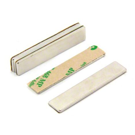 Magnete Neodimio N42 Adesivo Per Arti, Artigianato, Produzione Di Modelli, Fai -Da -Te, Hobby, Ufficio E Casa - 50mm x 10mm x 2mm Di Spessore - 5,5kg Di Tiro - Pacchetto Di 4 Di 4