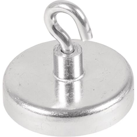 Magnete Power D.36mm zincato con ganci 5 pezzi/scatola