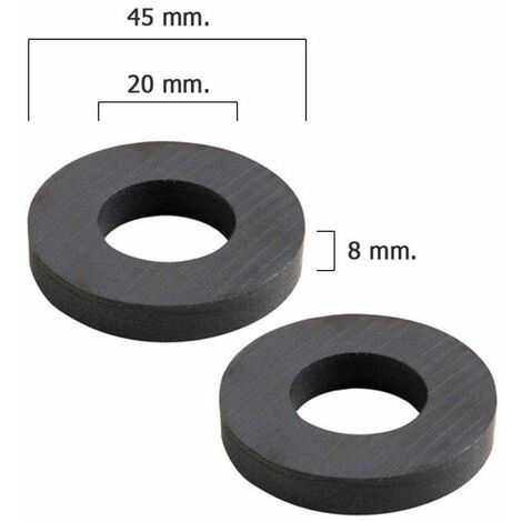 Magnete Wolfpack Ferrite Anello Ø 45x20x8 mm. (Blister 2 Pezzi)