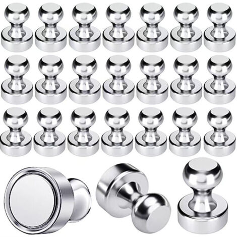 Magneti, 24 magneti in metallo, potenti magneti 12x16 mm - Magneti in acciaio inossidabile, magneti per frigoriferi, bacheche, ecc.