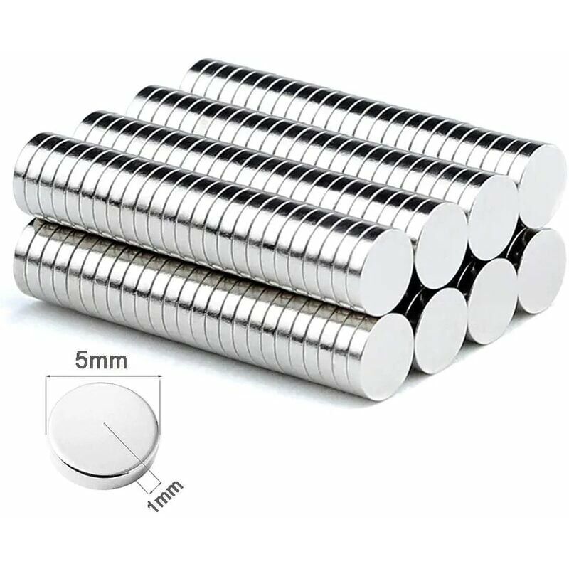 Briday - Magneti al neodimio forti Disco da 5 mm x...