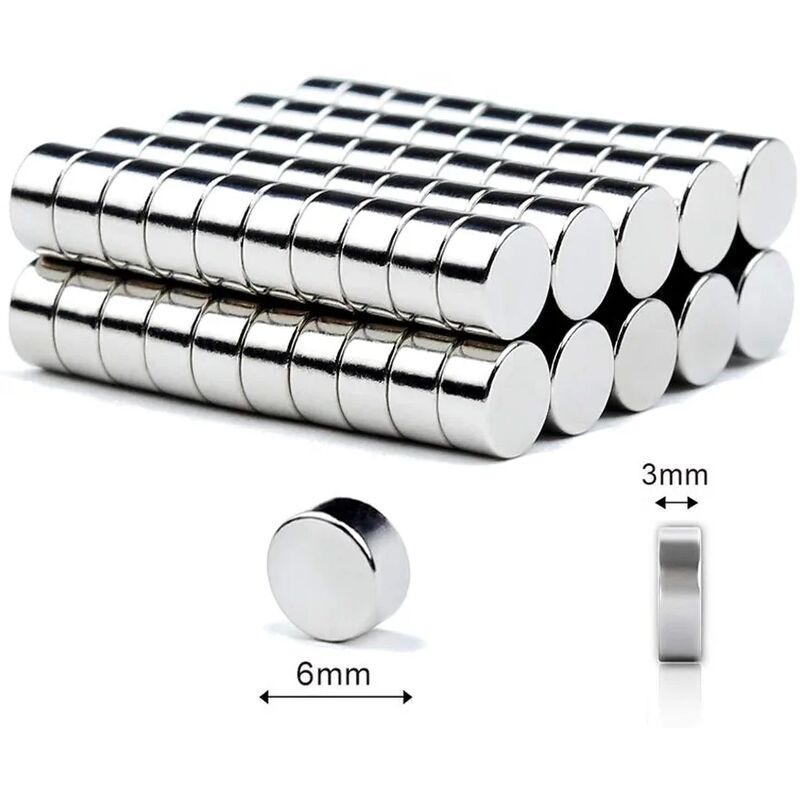 Magneti frigo piccoli - 6 mm x 3 mm - Mini magnete...