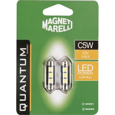 Magneti Marelli C5W coppia lampadine auto LED 3SMD 12V attacco SV8,5