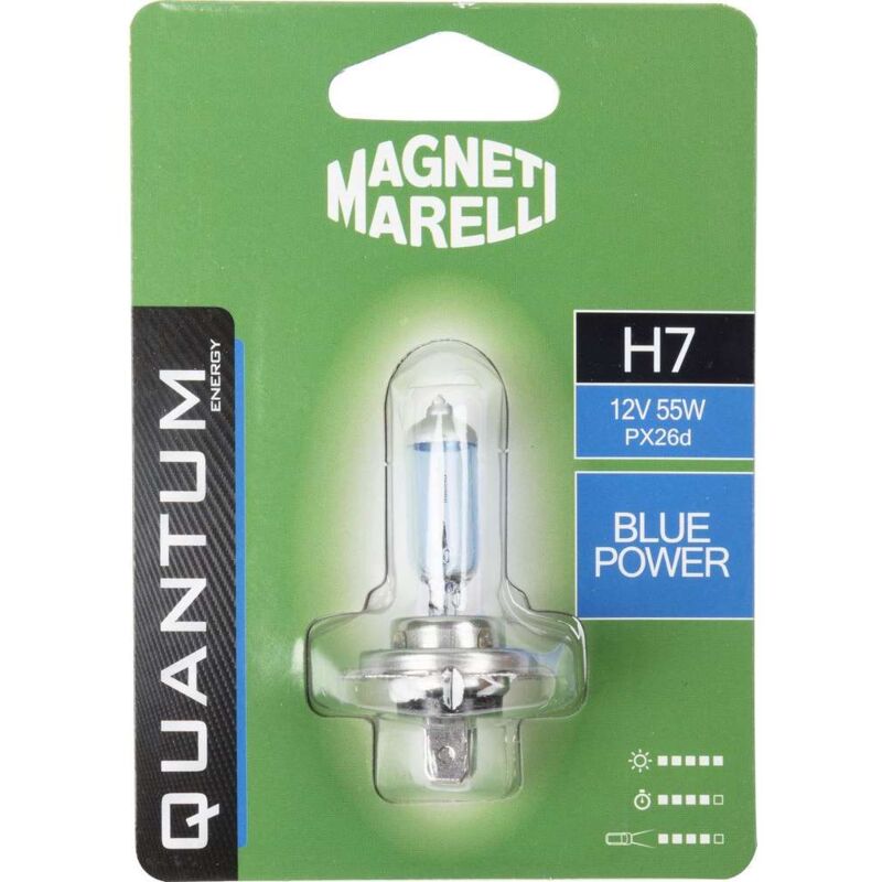 Image of Magneti Marelli H7 lampadina singola auto blue power 12V 55W attacco PX26d