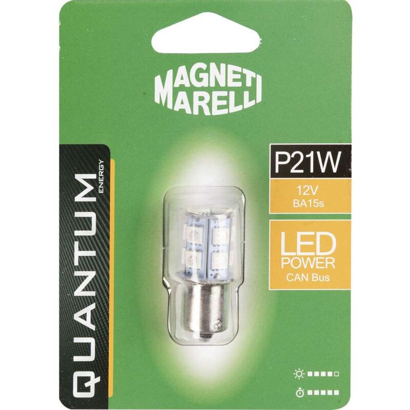 Image of Magneti Marelli P21W lampadina singola auto LED 13SMD 12V attacco BA15s