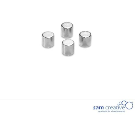 Magneti metallici 10mm Cilindro argento (4pz)