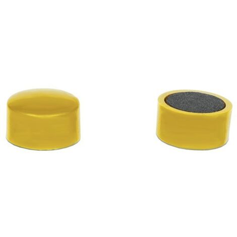 Magneti per lavagne bianche 10 mm - Giallo - 10 pezzi