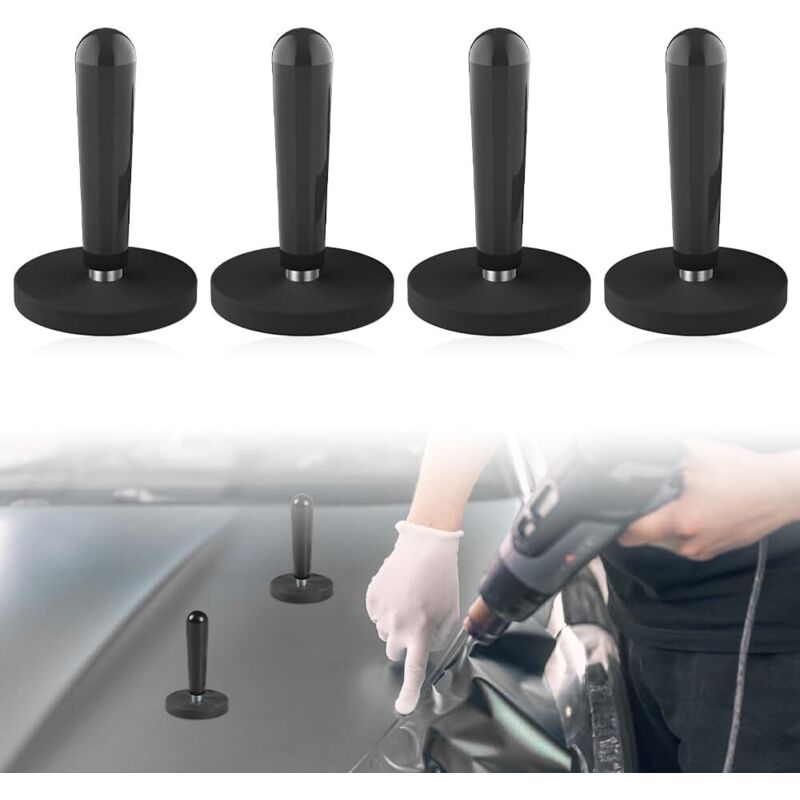 Magneti per presa di veicoli, 4 pezzi super resistenti, supporto magnetico per pellicola per car wrapping, strumento di montaggio per grafica in