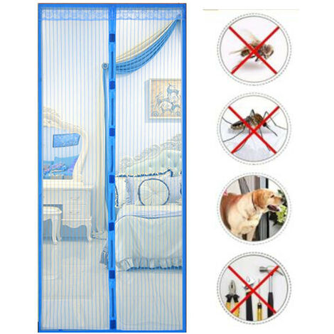main image of "Magnetic Anti-Insect Mosquito Fly Bug Curtain Door Window Net Mesh Screen Snap Protector skyblue 190X230CM"