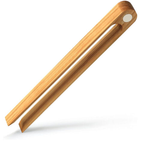 Magnetic Bamboo Toaster Tongs Kitchen Toast Tongs for Cooking Natural Bamboo Kitchen Utensils