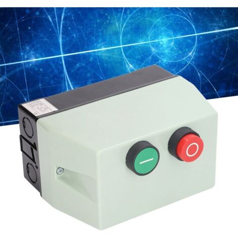 Magnetic electric motor starter control switch, motor protection with rubber washers, 1218A