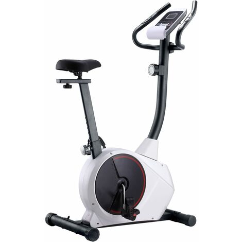 Magnetic Exercise Bike with Pulse Measurement - White