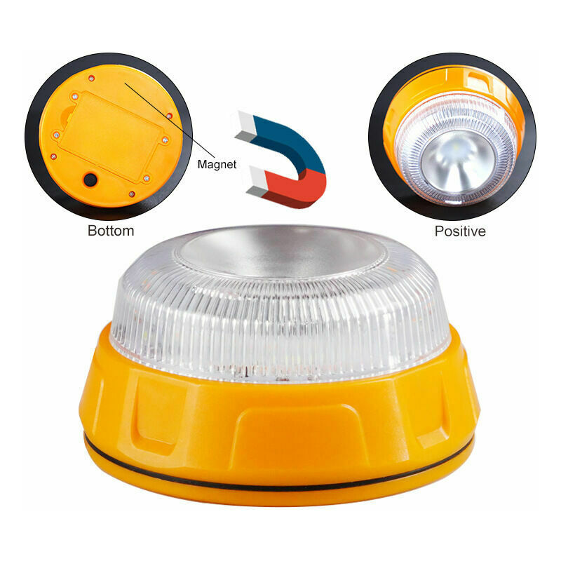 Heguyey - Magnetic flashing amber led beacon flashing yellow beacon + white light