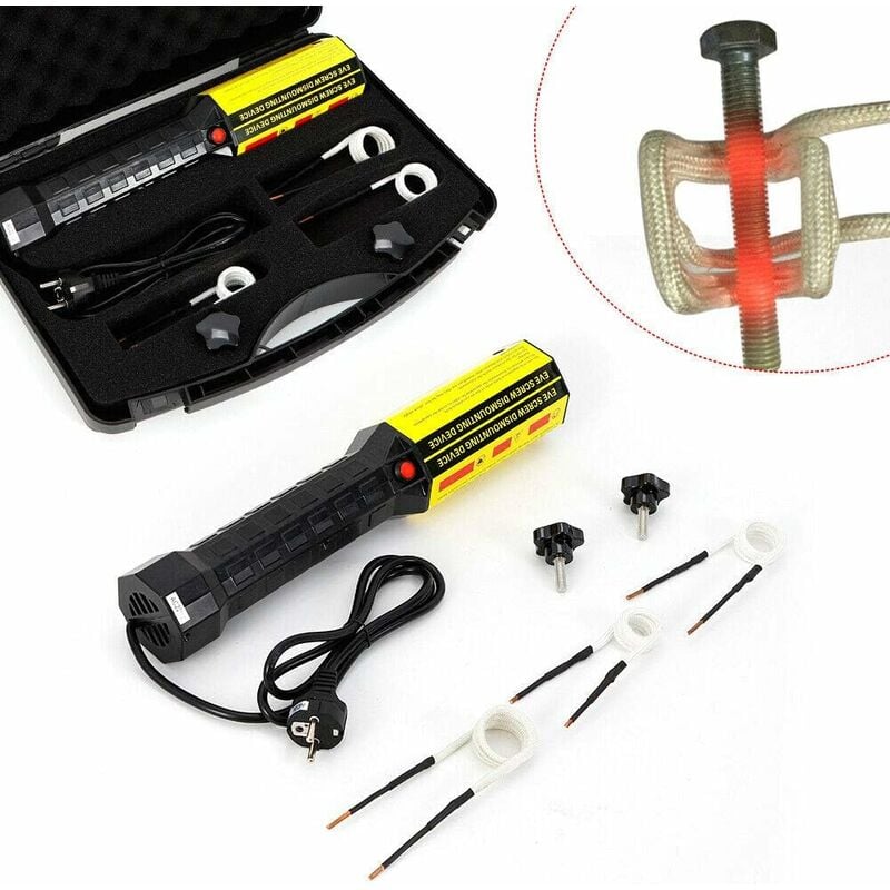 Réchauffeur à induction magnétique 1000 W, décolleur de vis 220 V, ensemble de chauffage à induction magnétique sans flamme avec 3 bobines