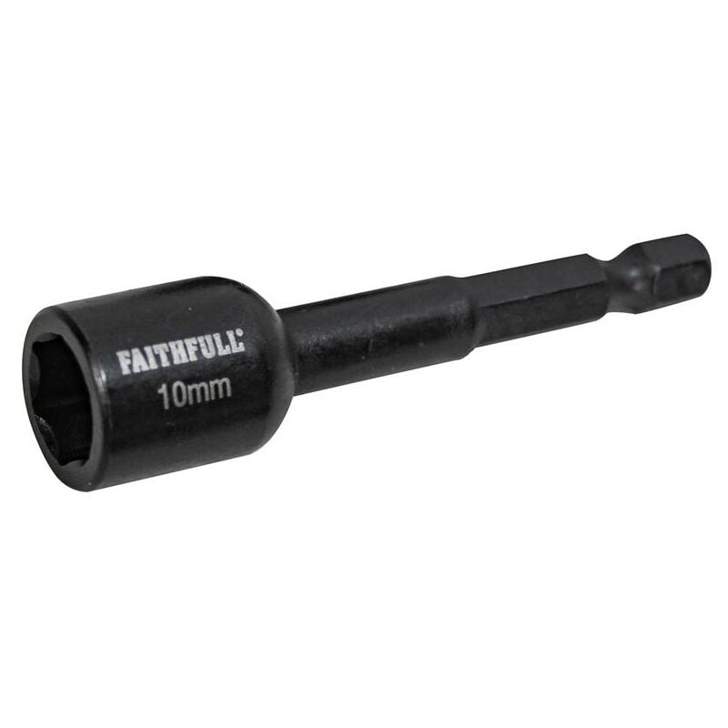 Faithfull - Magnetic Impact Nut Driver 10mm x 1/4in Hex FAISBMNUT10I