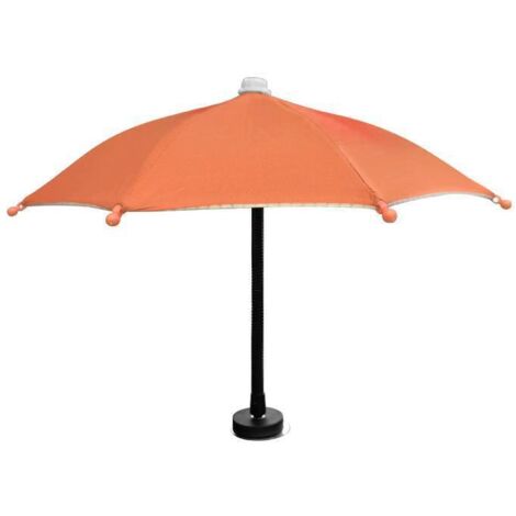 Magnetic Mobile Phone Umbrella, Adjustable and Foldable, Ideal for Beach and Outdoors (Orange)
