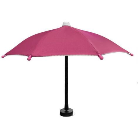 Magnetic Mobile Phone Umbrella, Adjustable and Foldable, Ideal for Beach and Outdoors (Rose Red)