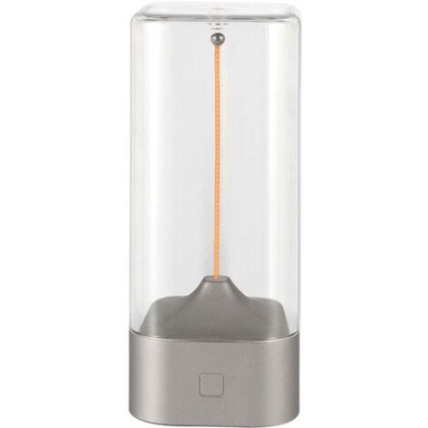 Magnetic Night Light – Interactive Touch Night Light, LED Touch Table Lamp and USB Rechargeable Lighting Accessory for Bedside, Living Room (Silver)