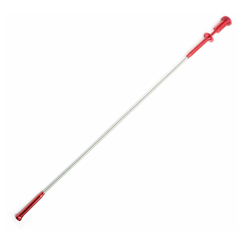 Magnetic pickup tool, flexible folding with led bubbles, Flexible long-range support to pick up small waste / sink - red