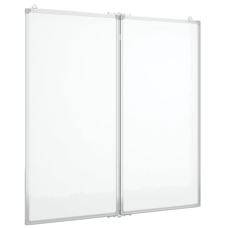 Magnetic Whiteboard Foldable 100x100x1.7 cm Aluminium vidaXL