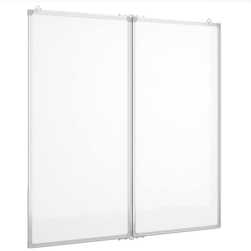 Magnetic Whiteboard Foldable 80x80x1.7 cm Aluminium Vidaxl
