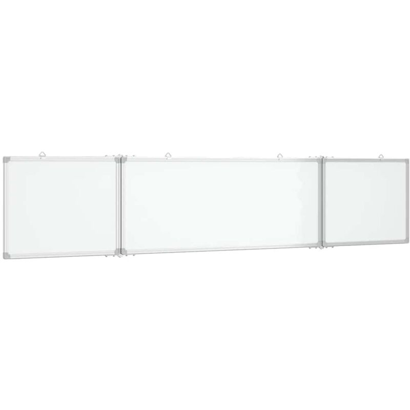 Magnetic Whiteboard Foldable 200x40x1.7 cm Aluminium Vidaxl