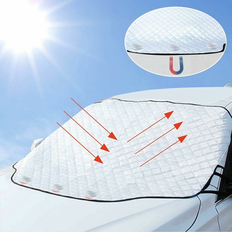 Hoopzi - Magnetic Windshield Cover - All Seasons Protection for Most Vehicles 190 126cm Foldable
