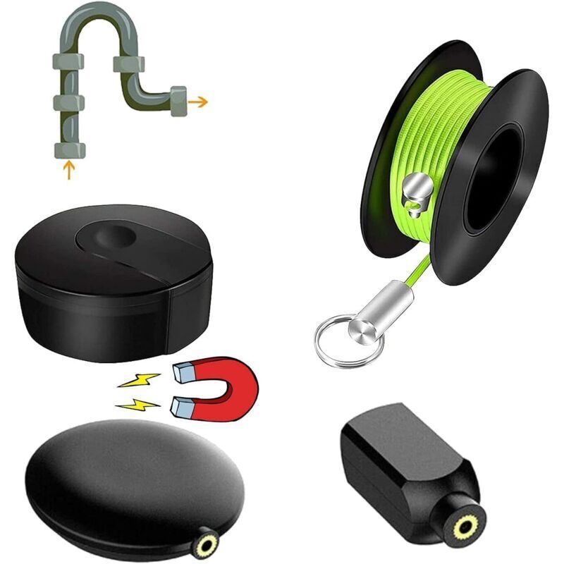 Magnetic Wire Guide, Electrical Wire Puller, Magnetic Cable Passer, Wall-Mounted Wire Threader with Magnetic Wire, Magnetic Wire Guide, Wire