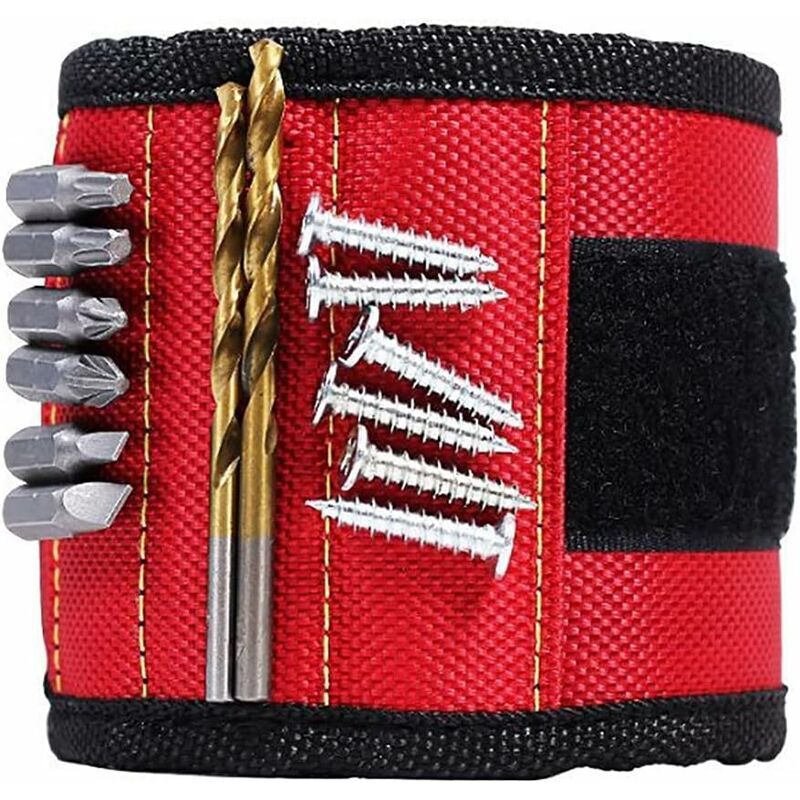 Lune - Magnetic Wristband For Attaching Tools.The High Quality Wristband Contains 15 Powerful Micro-Magnets For Attaching Screws, Bolts And Other