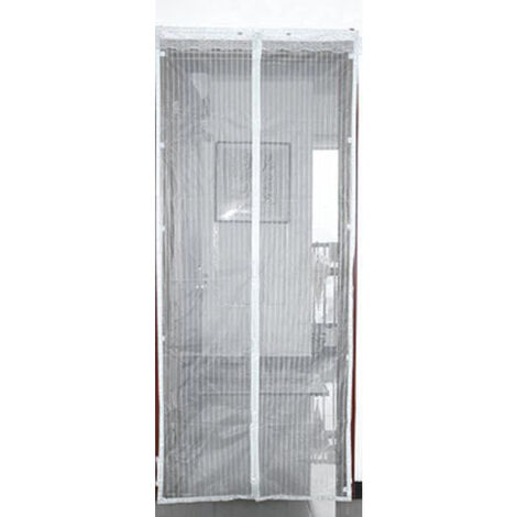 Magnétique rideau anti moustiques moustiquaire de porte blanc 100 x 210cm FUiENKO