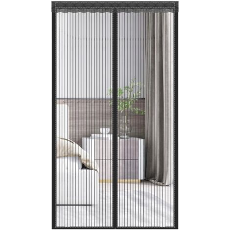 Magnétique Volée la Porte de l'Écran, 120 x 220 cm, Mouche de Rideau, Pas de Forage, la Protection contre les Insectes Rideau avec Bande, moustiquaire Magnétique pour Porte de Balcon, Porte Patio, Sal