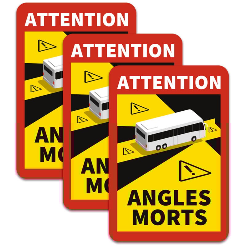 Magnétiques Attention Angles Morts, plaque magnétique angles morts poids lourds, lot de magnétique angles morts autobus. Angles Morts Autobus .