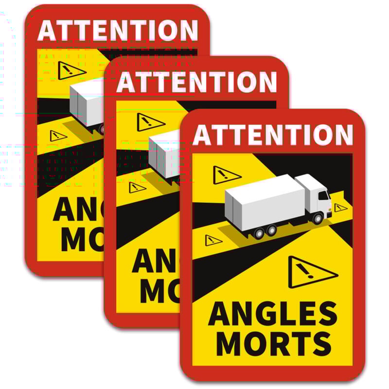 Magnétiques Attention Angles Morts, plaque magnétique angles morts poids lourds, lot de magnétique angles morts autobus. Angles Morts Poids Lourds .