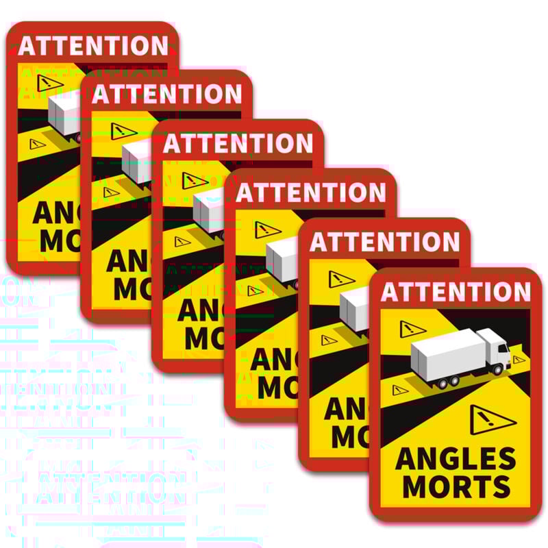 Magnétiques Attention Angles Morts, plaque magnétique angles morts poids lourds, lot de magnétique angles morts autobus. Angles Morts Poids Lourds .