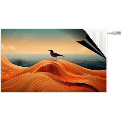 Magnetische Abdeckung Dekorative Heizkörperabdeckungsmatte Magnet Black Bird