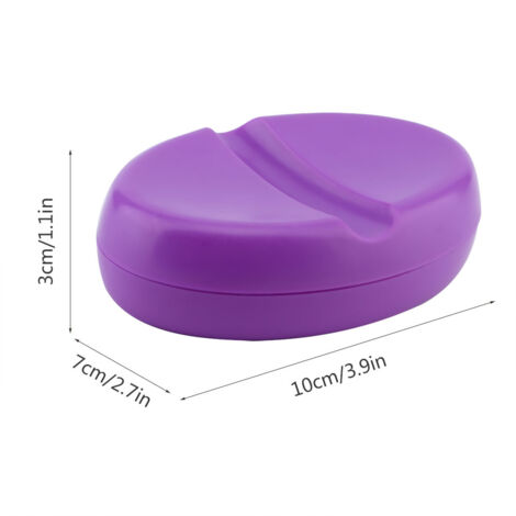Magnetische Aufbewahrungsbox für Nähzubehör – Robuster Kunststoff – 10 x 7 x 3 cm – Modell mit zentraler Nut – Verfügbare Farben: Blau, Lila, Gelb – Geeignet für Nadeln und kleine Metallteile