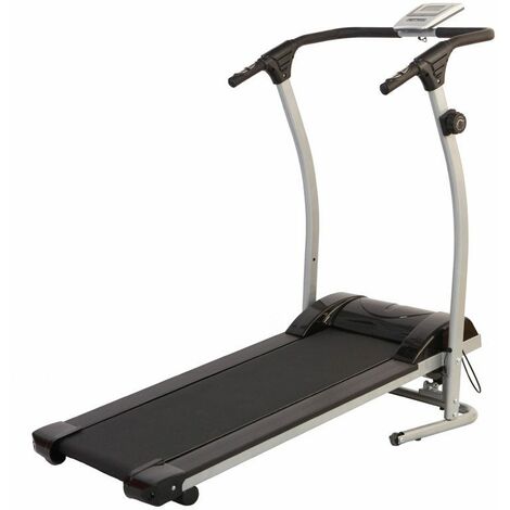Magnetische, faltbare Laufmatte - O'Fitness - 5-Funktionszähler - Farbe: Grau