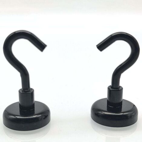 Magnetische Haken (6er-Pack - schwarz), 25 lbs Starke Hochleistungs-S-Haken für Kreuzfahrten, z. B. für Klassenzimmer, Kühlschrank usw.