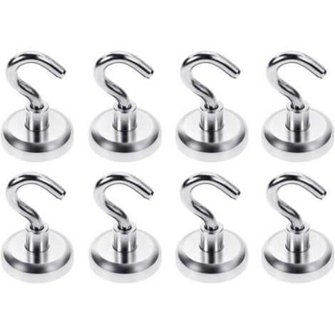 Magnetische Haken, leistungsstarker Neodym-Magnet, 36 kg Haltekraft, beste magnetische Haken für Küchen- und Garagenschränke im Innen- und Außenbereich